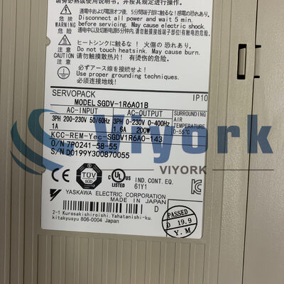 YaskawaSGDV-1R6A01B SERVO DRIVE 230V SOURCE VOLTAGE 1.6 AMPS NEW