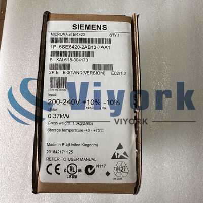 Siemens 6SE6420-2AB13-7AA1 AC DRIVE MICROMASTER 420 Filtré 0,37 kW/0,5 HP Nouveau